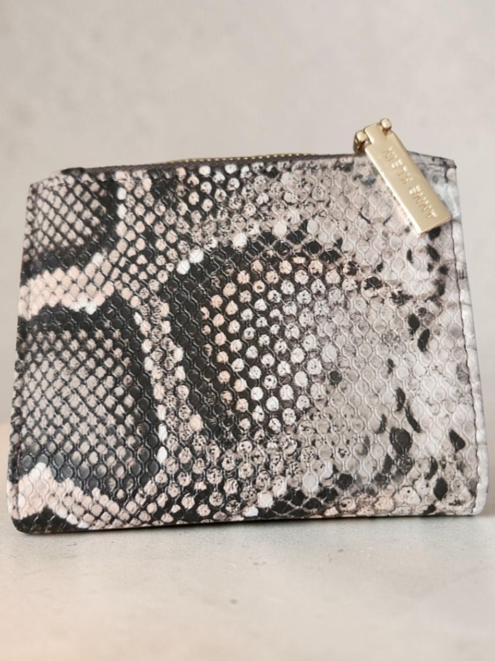 Anne Klein Small Bifold Faux Snake-Print Wallet